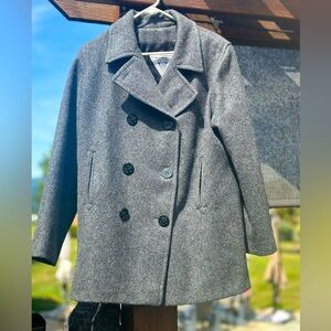 🧥Woman’s Vintage J Percy for Marvin Richards Wool Peacoat Grey Sz 12 Heavy Coat